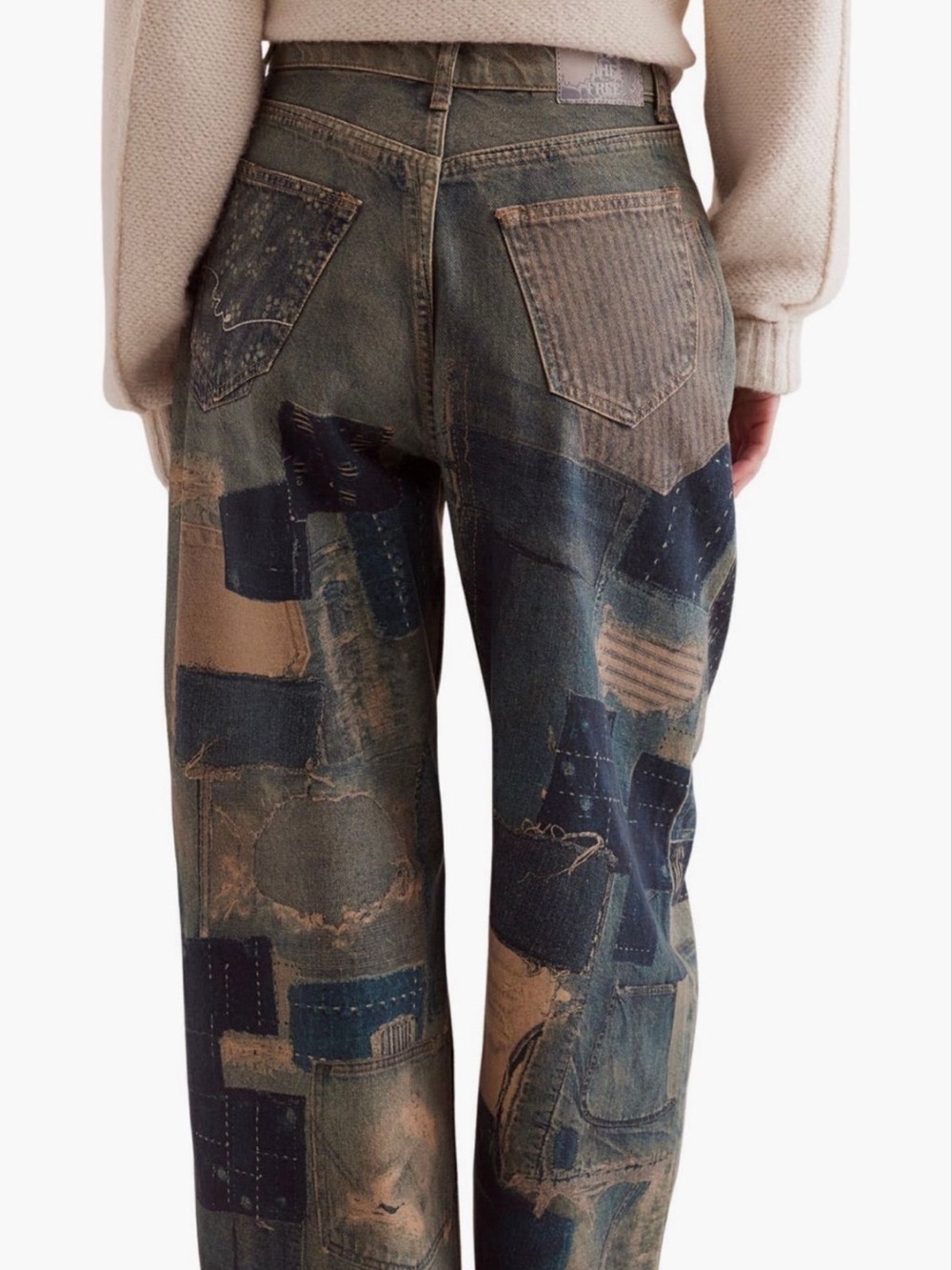 Free People Illusion Patchwork Jeans #040 - Picture 2 of 5